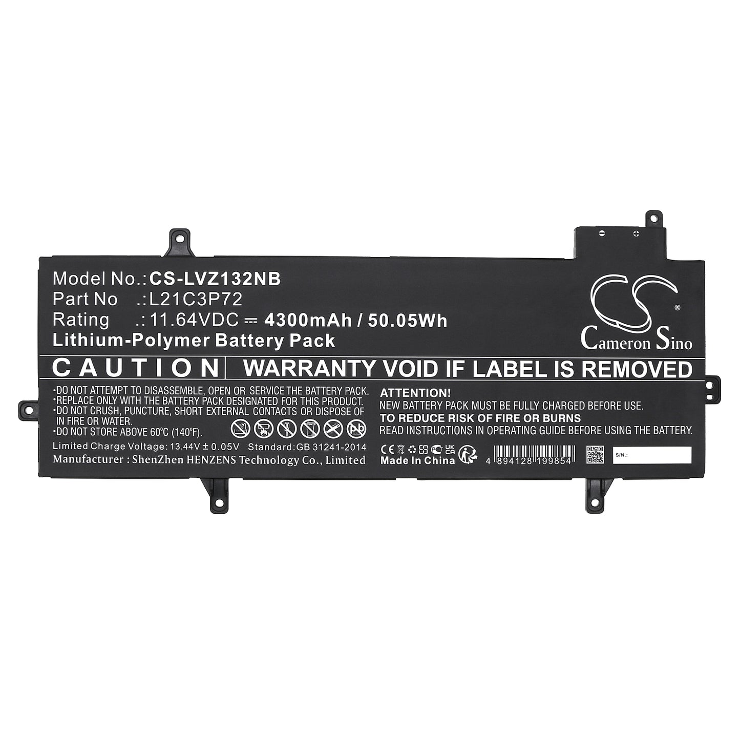 Replacement Battery for Lenovo ThinkPad Z13 Gen 1 21D20023GP – Notebook, Laptop – 4300mAh / 11.64V - image 3