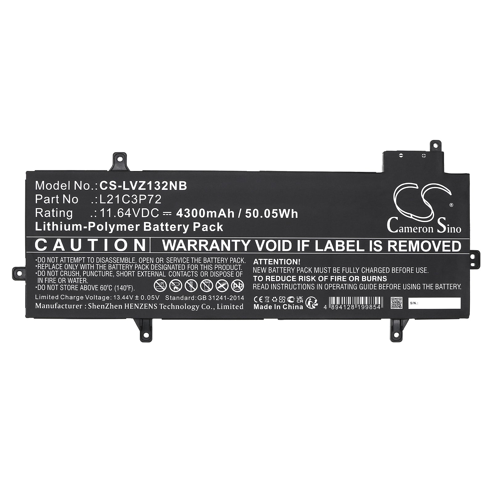 Replacement Battery for Lenovo ThinkPad Z13 Gen 1 21D20023GP – Notebook, Laptop – 4300mAh / 11.64V - image 3