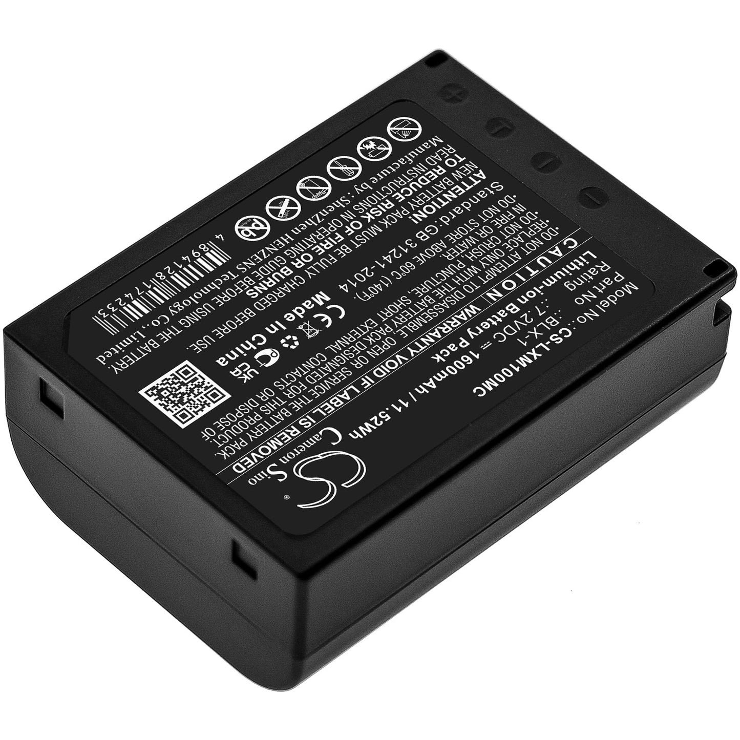 Replacement Battery for Olympus  OM SYSTEM OM-1 – Camera – 1600mAh / 11.52Wh / 7.2V