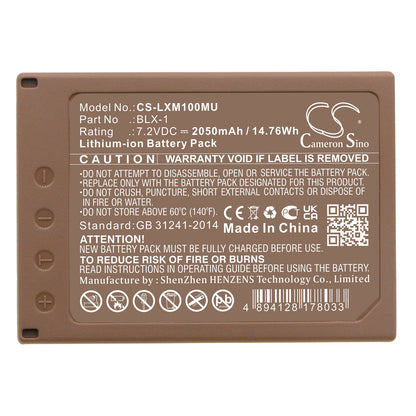 Replacement Battery for Olympus  OM SYSTEM OM-1 – Camera – 2050mAh / 14.76Wh / 7.2V