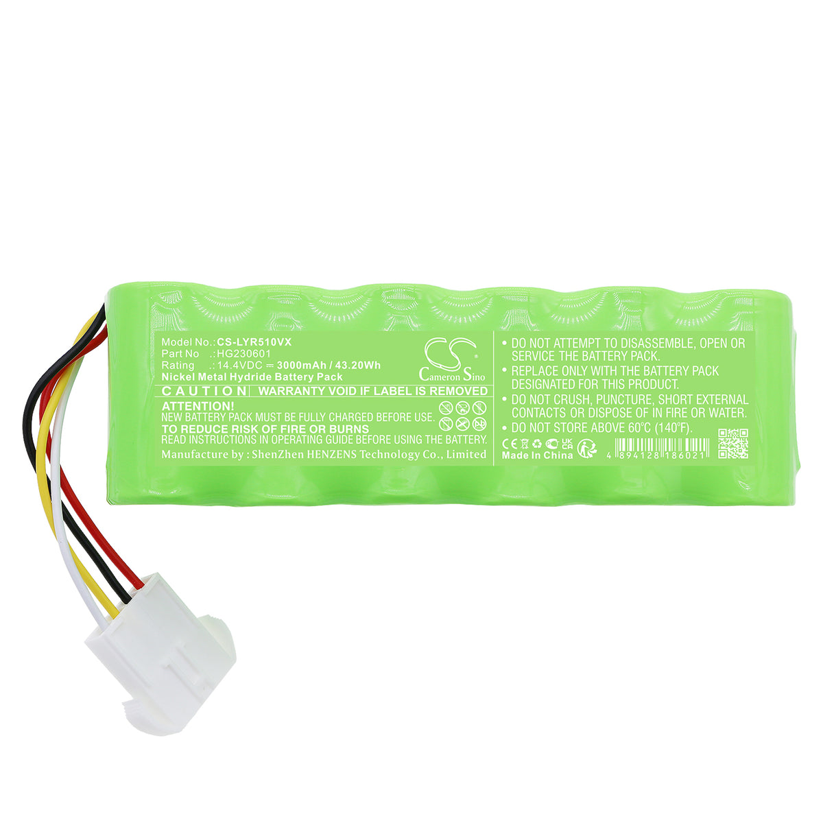 Replacement Battery for LEXY R510-3 – Vacuum – 3000mAh / 14.4V