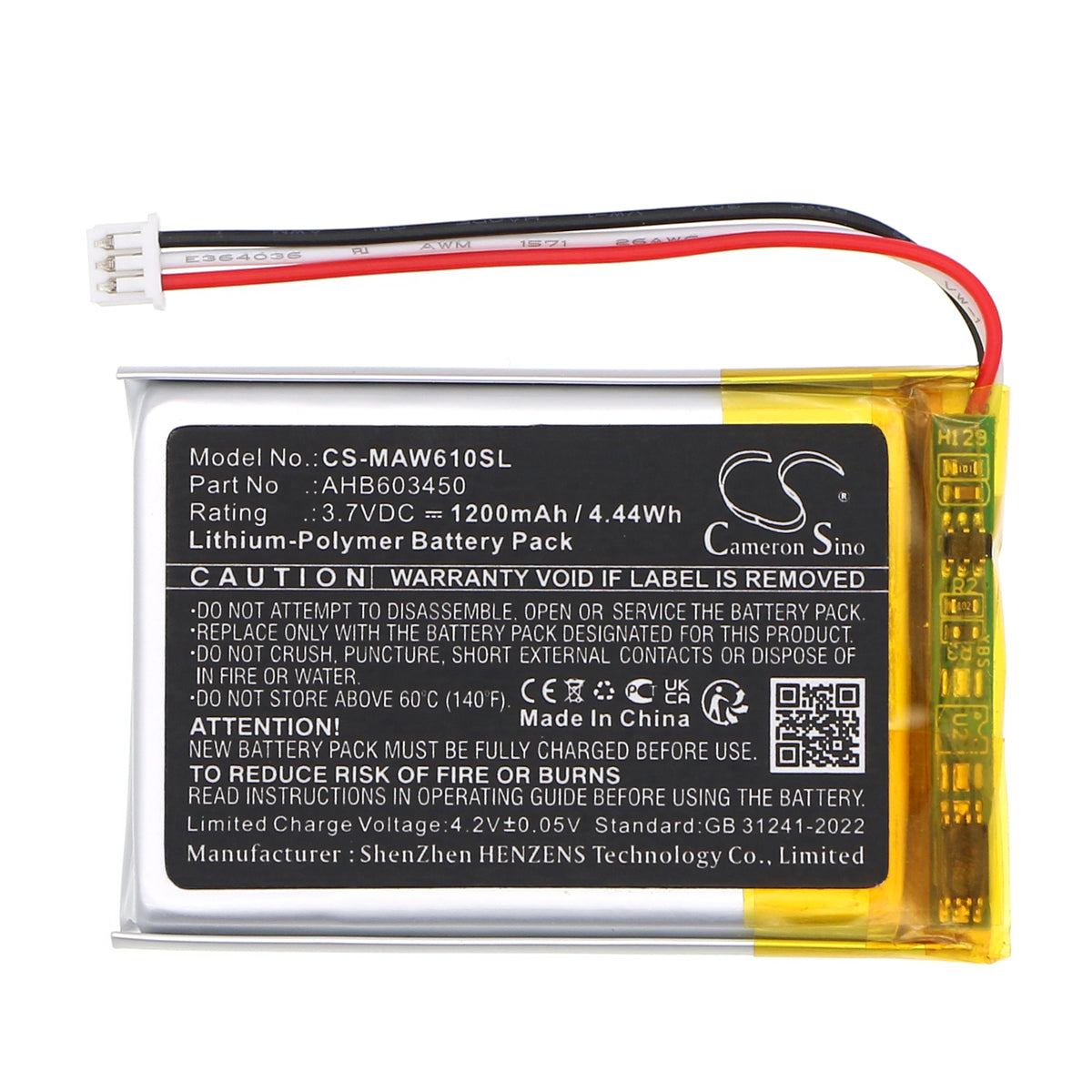 Replacement Battery for Omen MAW610M Mouse – Keyboard,Mouse – 1200mAh / 3.7V