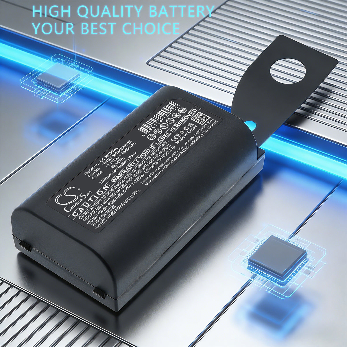 Replacement Battery for Symbol MC30 – Barcode Scanner – 6800mAh / 3.7V