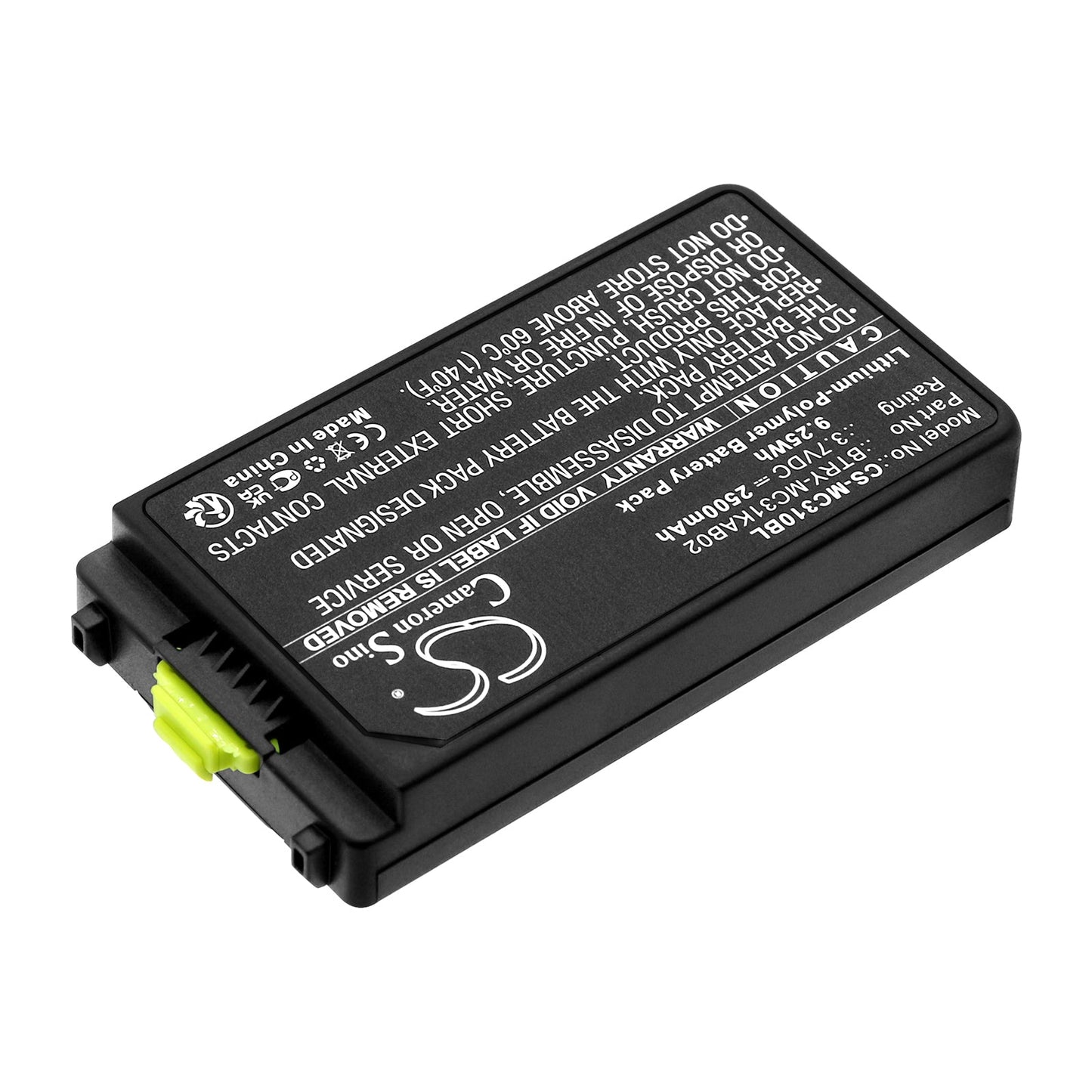 Replacement Battery for Zebra  MC3100 – Barcode Scanner – 2500mAh / 9.25Wh / 3.7V
