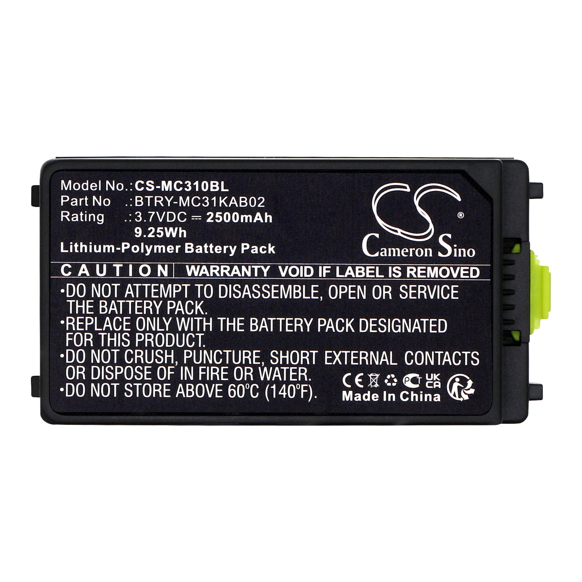 Replacement Battery for Symbol | Zebra MC3100 – Barcode Scanner – 2500mAh / 3.7V