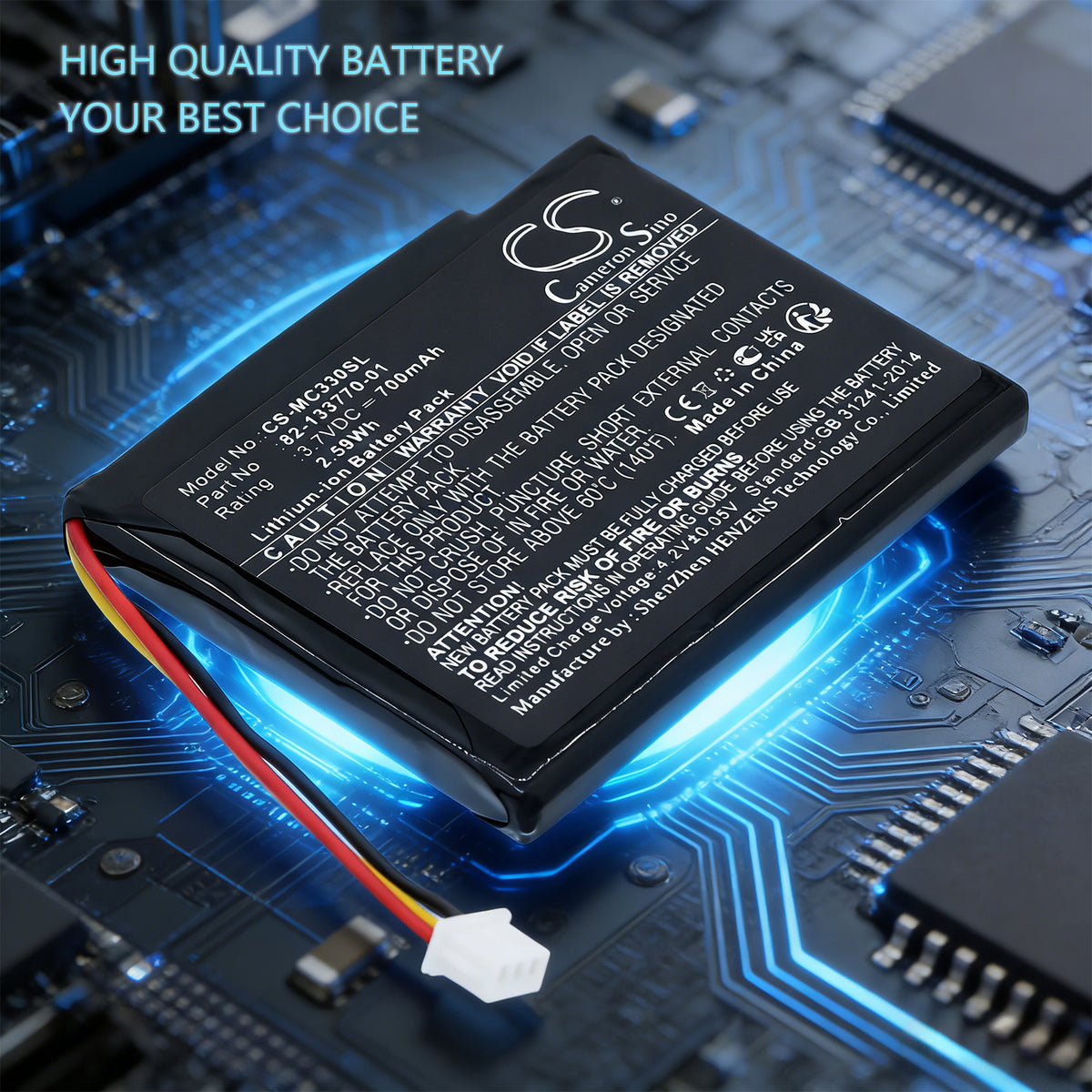 Replacement Battery for Motorola | Zebra CS3300 – Barcode Scanner – 700mAh / 3.7V