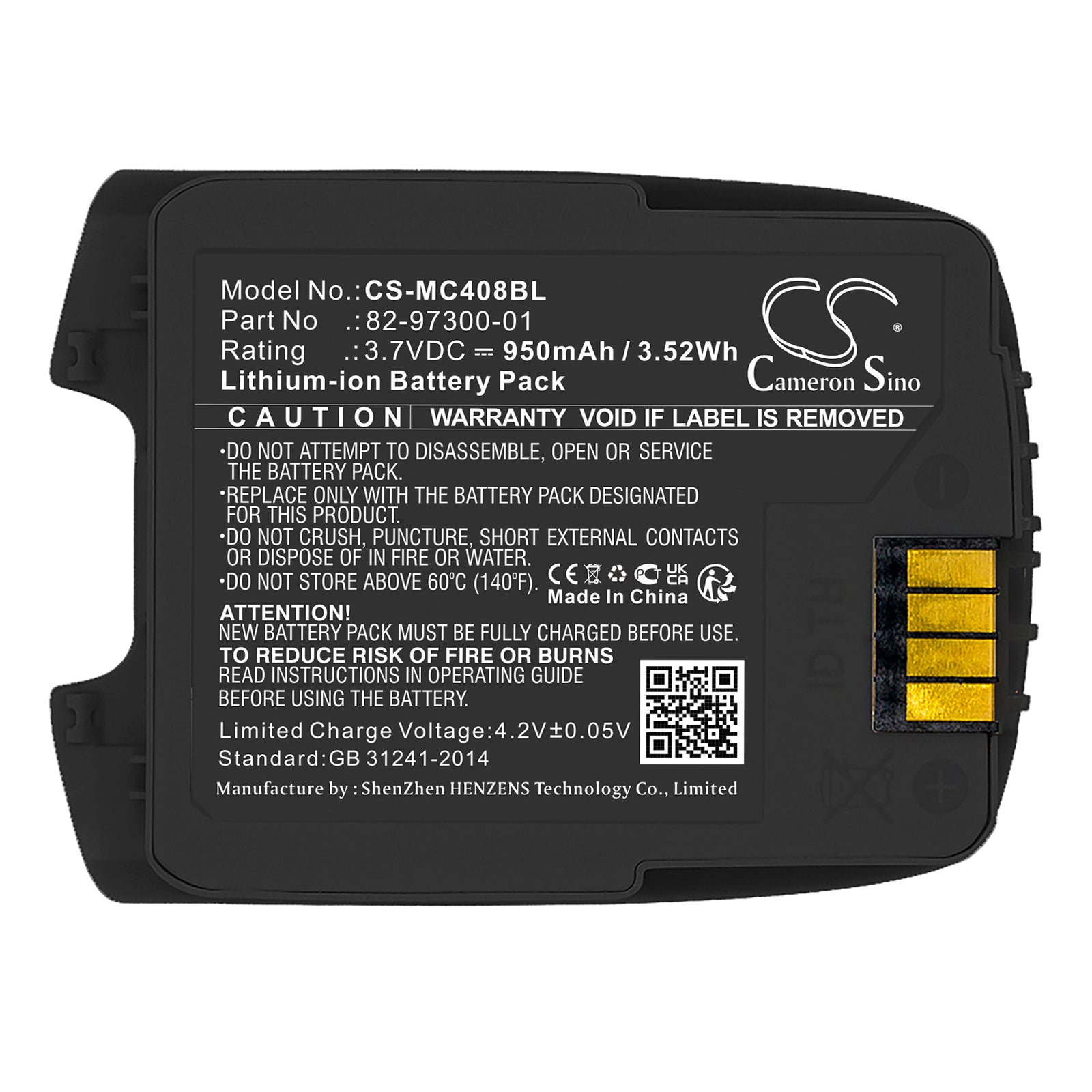 Replacement Battery for Motorola CS4070 – Barcode Scanner – 950mAh / 3.7V - image 3