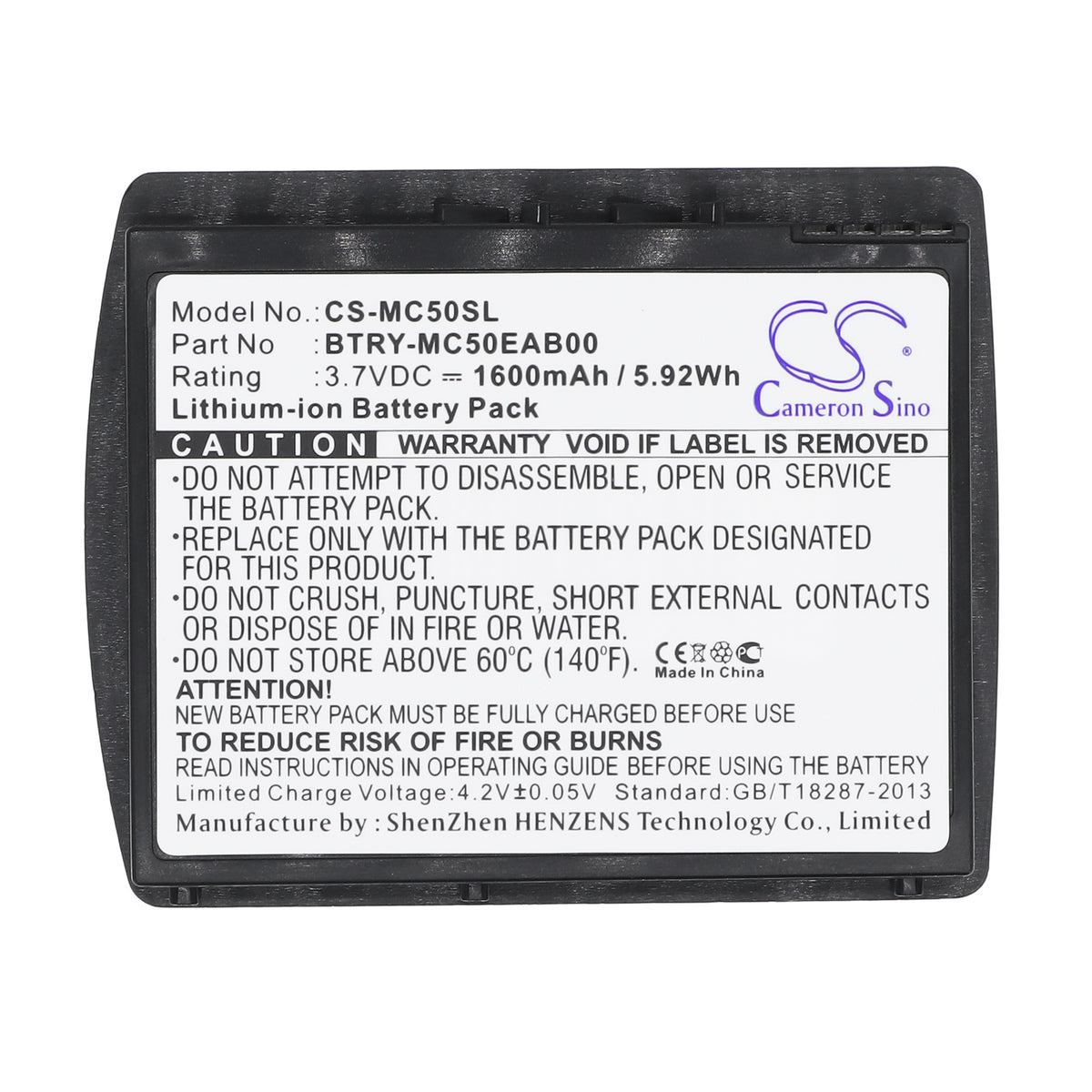 Replacement Battery for Symbol MC50 – Barcode Scanner – 1600mAh / 3.7V