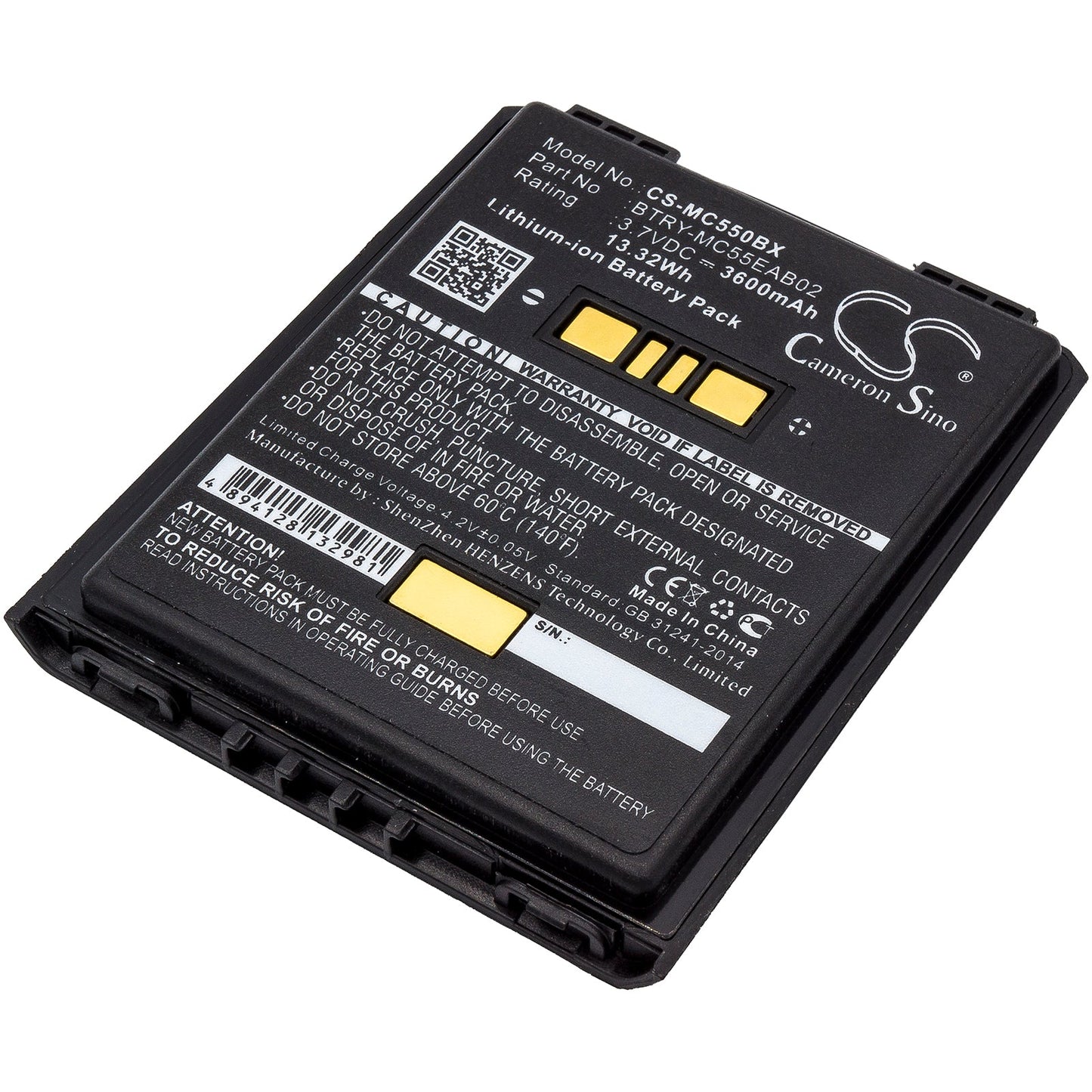 Replacement Battery for Symbol  MC55 – Barcode Scanner – 3600mAh / 13.32Wh / 3.7V