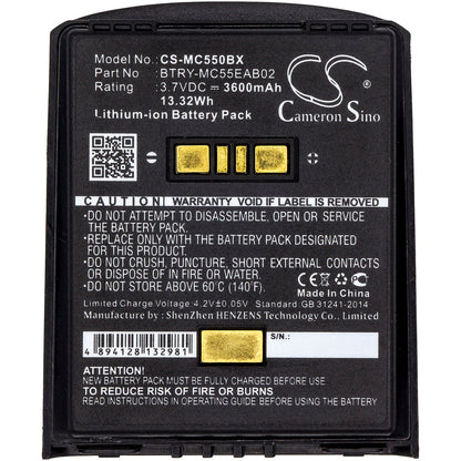 Replacement Battery for Symbol  MC55 – Barcode Scanner – 3600mAh / 13.32Wh / 3.7V