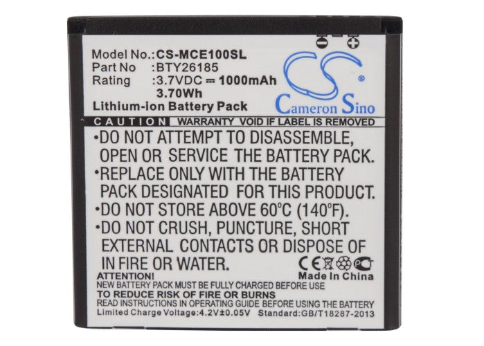 Replacement Battery for Overmax  Vertis Famy – Mobile, SmartPhone – 1000mAh / 3.70Wh / 3.7V