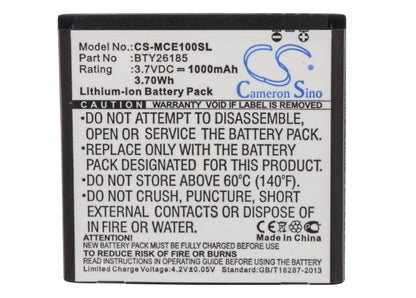 Replacement Battery for Mobistel  Cynus E1 – Mobile, SmartPhone – 1000mAh / 3.70Wh / 3.7V