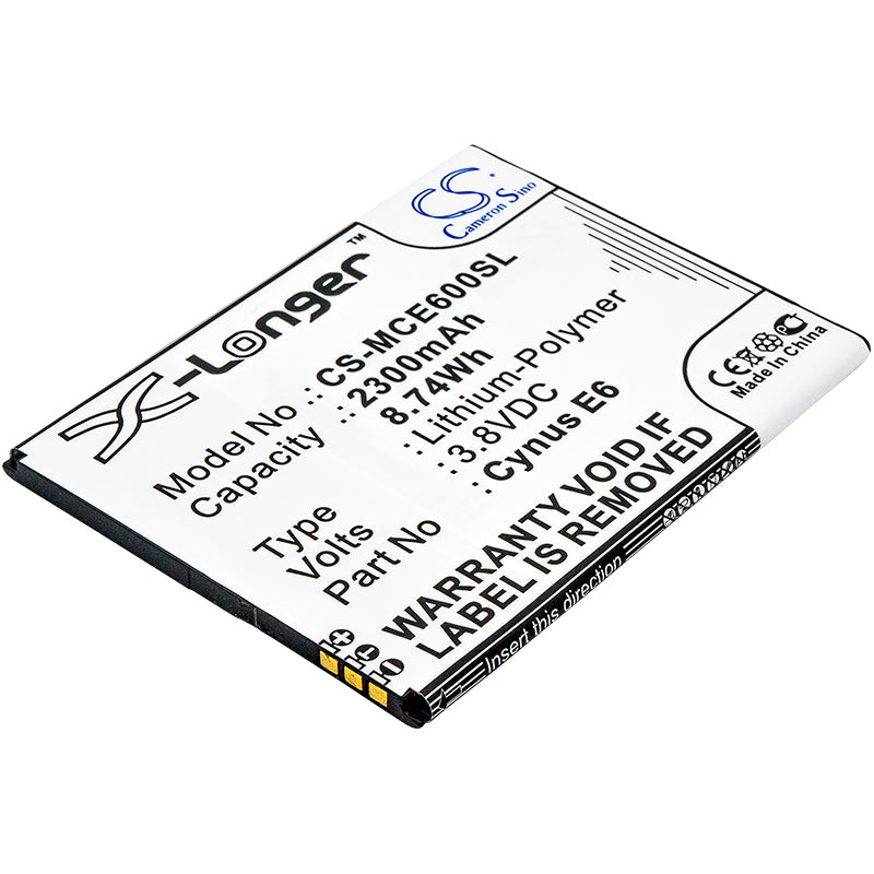 Replacement Battery for Mobistel Cynus E6 – Mobile, SmartPhone – 2300mAh / 3.8V - image 1