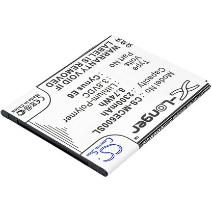 Replacement Battery for Mobistel  Cynus E6 – Mobile, SmartPhone – 2300mAh / 8.74Wh / 3.8V