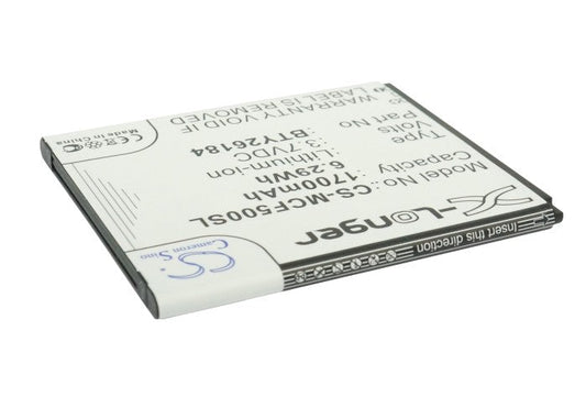 Replacement Battery for Mobistel  Cynus F5 – Mobile, SmartPhone – 1700mAh / 6.29Wh / 3.7V