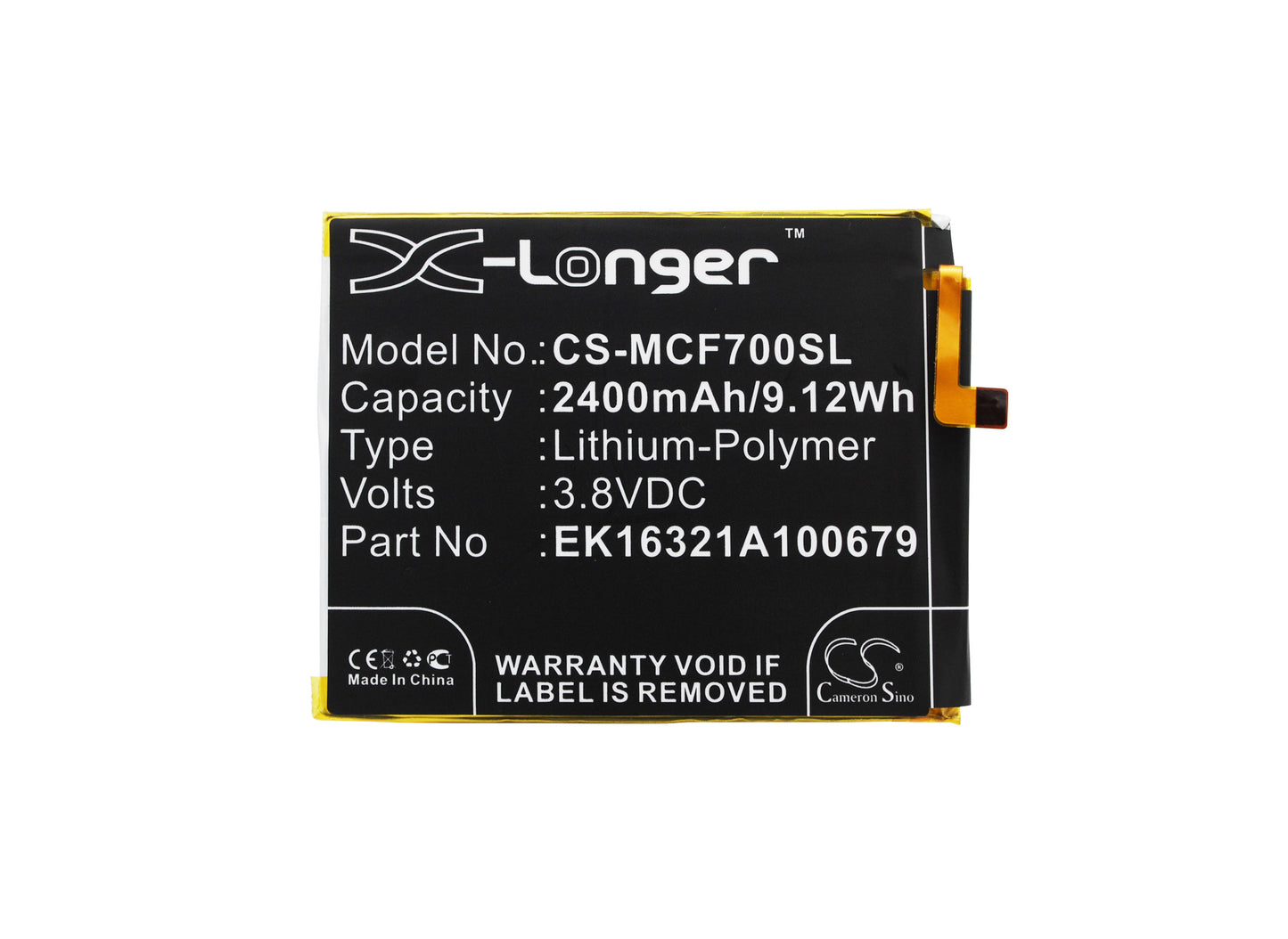 Replacement Battery for Mobistel Cynus F7 – Mobile, SmartPhone – 2400mAh / 3.8V - image 5