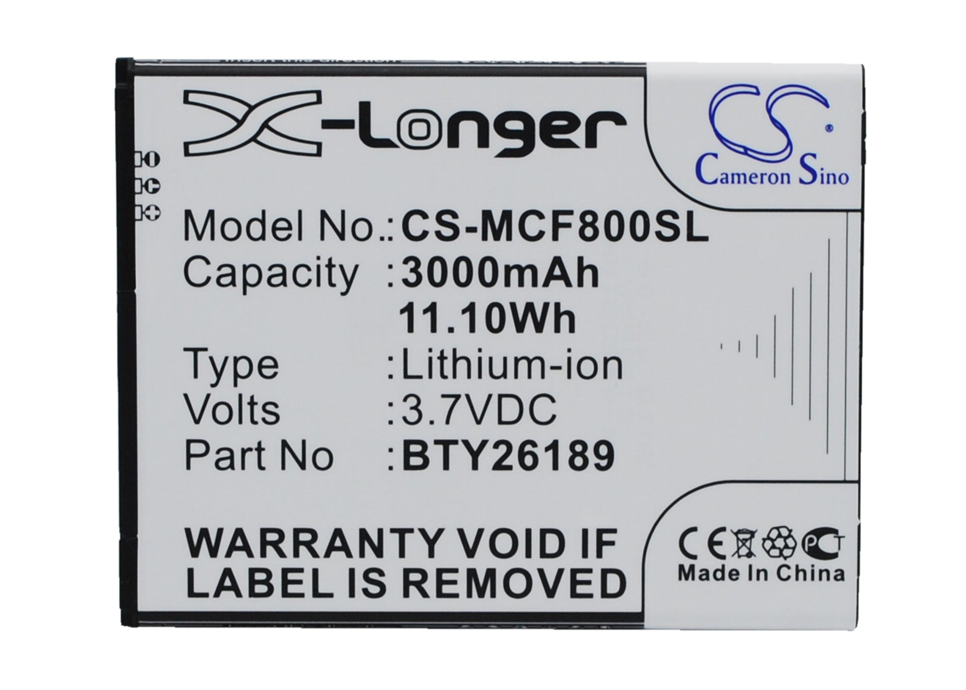 Replacement Battery for Mobistel Cynus F8 – Mobile, SmartPhone – 3000mAh / 3.7V - image 1