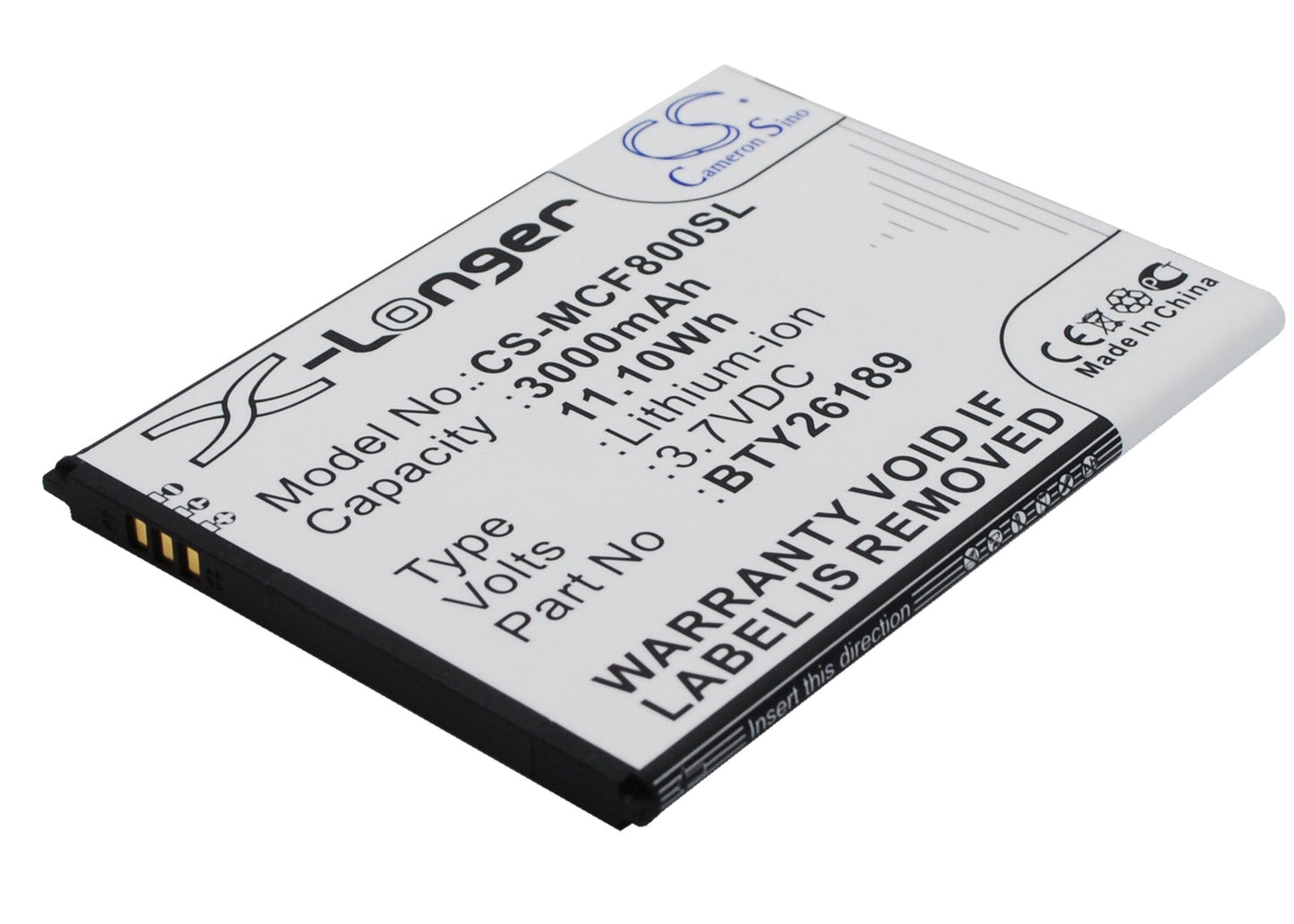 Replacement Battery for Mobistel  Cynus F8 – Mobile, SmartPhone – 3000mAh / 11.10Wh / 3.7V
