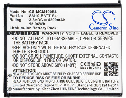 Replacement Battery for M3 Mobile SM10 – Barcode Scanner – 4200mAh / 3.8V