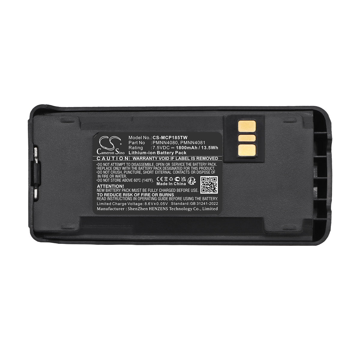 Replacement Battery for Motorola CP040 – Two-Way Radio – 1800mAh / 7.5V