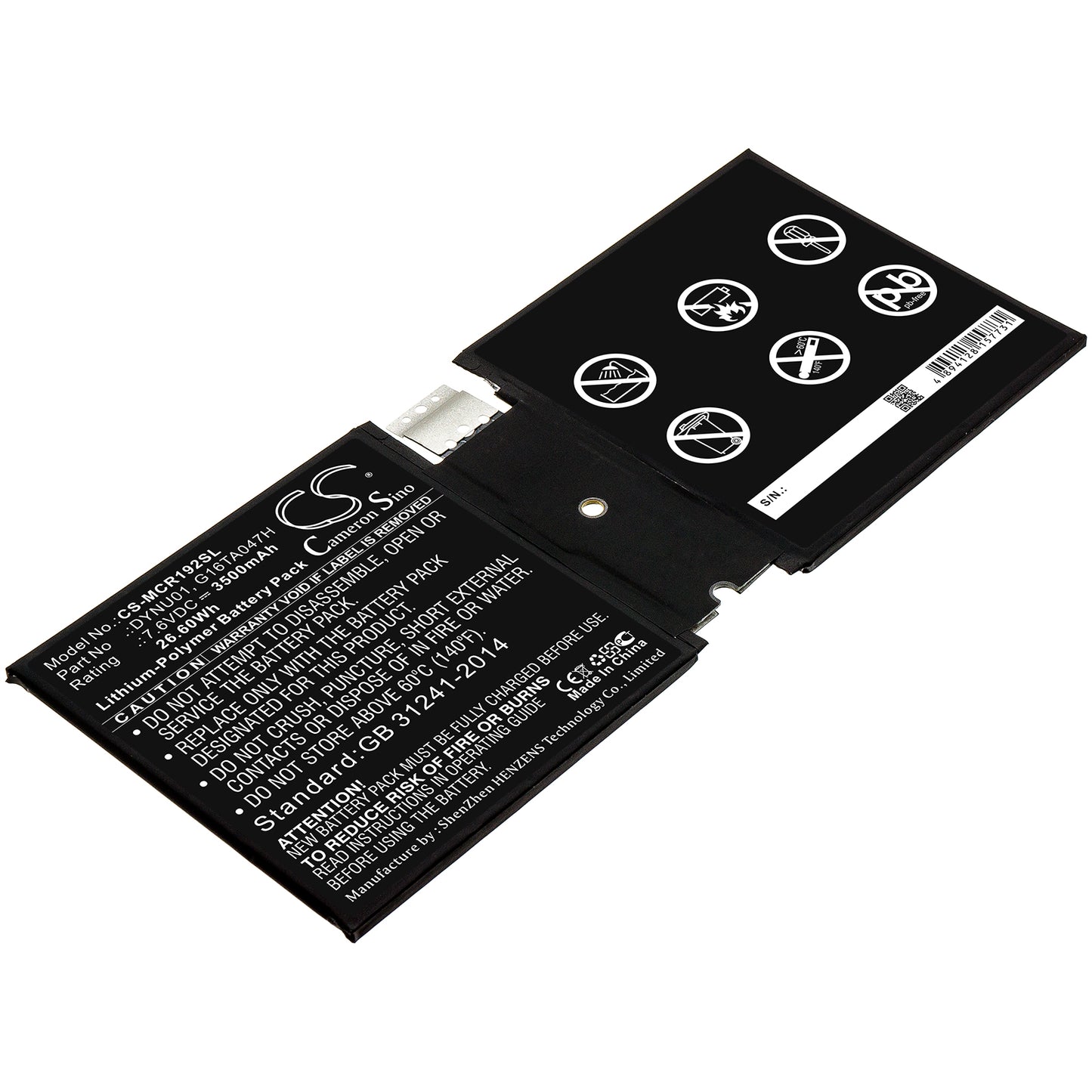 Replacement Battery for Microsoft Surface Go 2 – Tablet – 3500mAh / 7.6V - image 1