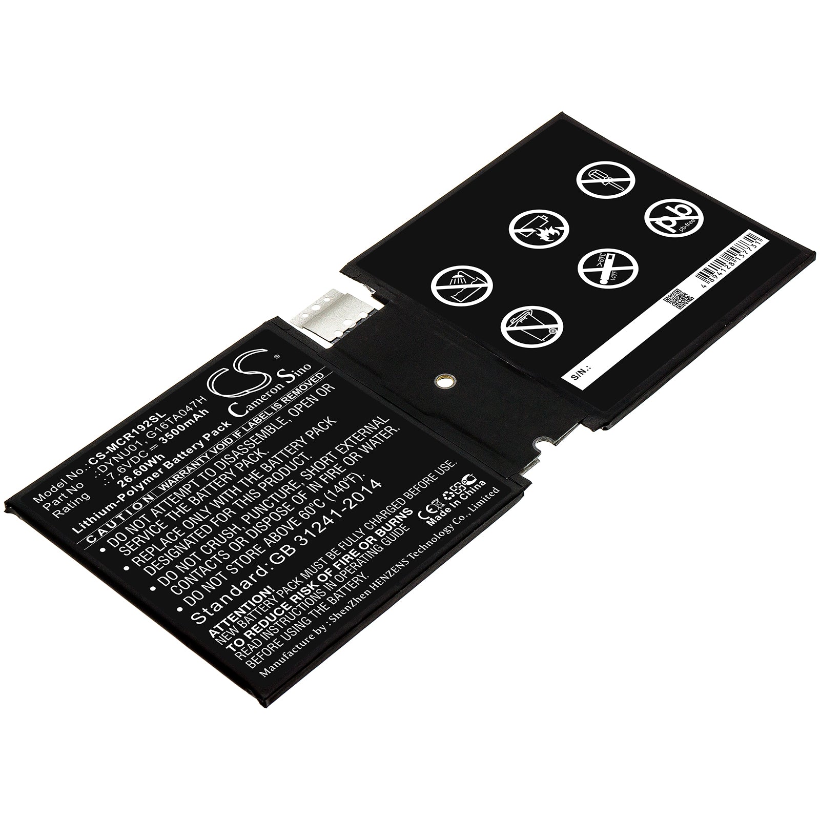 Replacement Battery for Microsoft Surface Go 2 – Tablet – 3500mAh / 7.6V - image 1