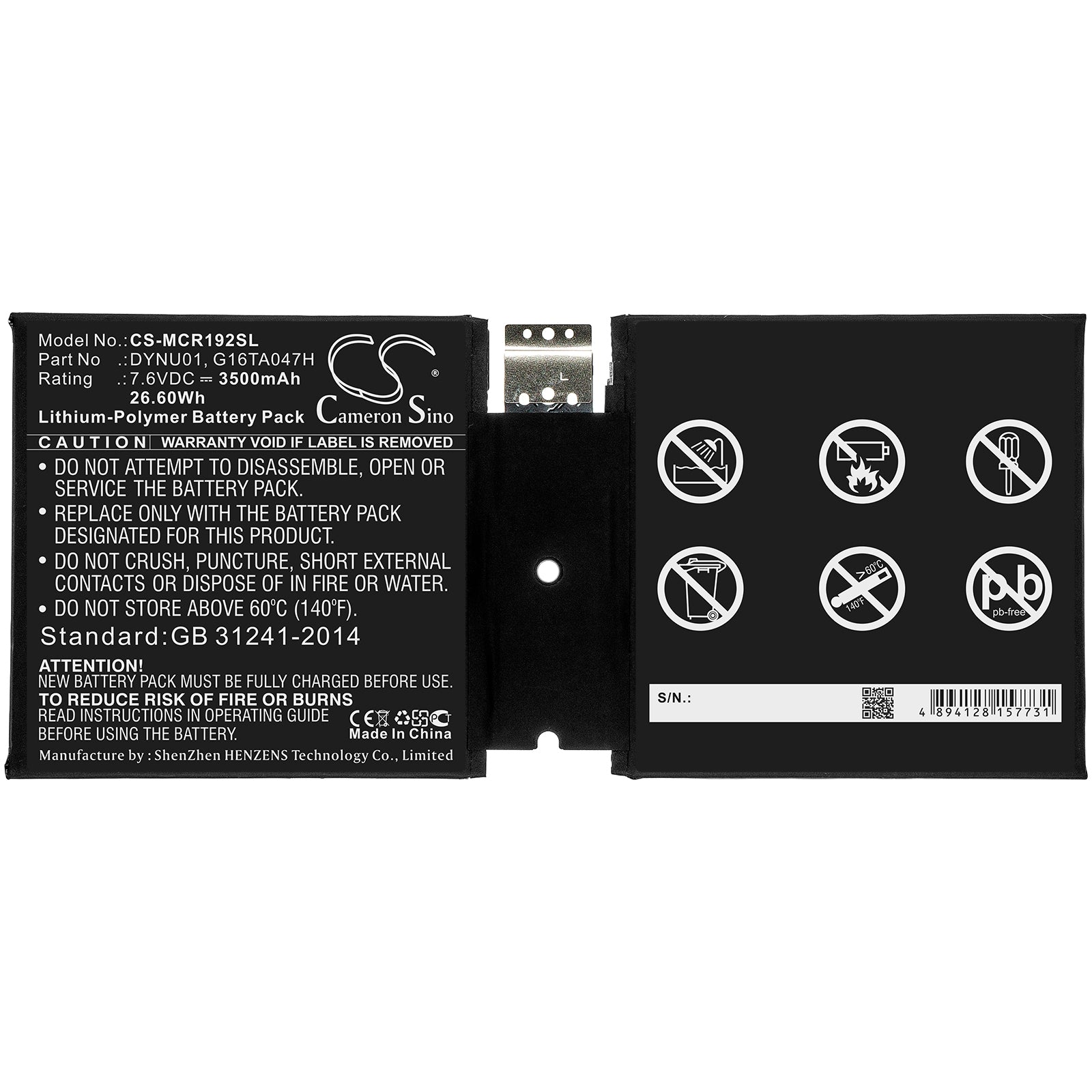 Replacement Battery for Microsoft Surface Go 2 – Tablet – 3500mAh / 7.6V - image 3