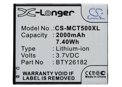 Replacement Battery for Mobistel Cynus T5 – Mobile, SmartPhone – 2000mAh / 3.7V - image 1