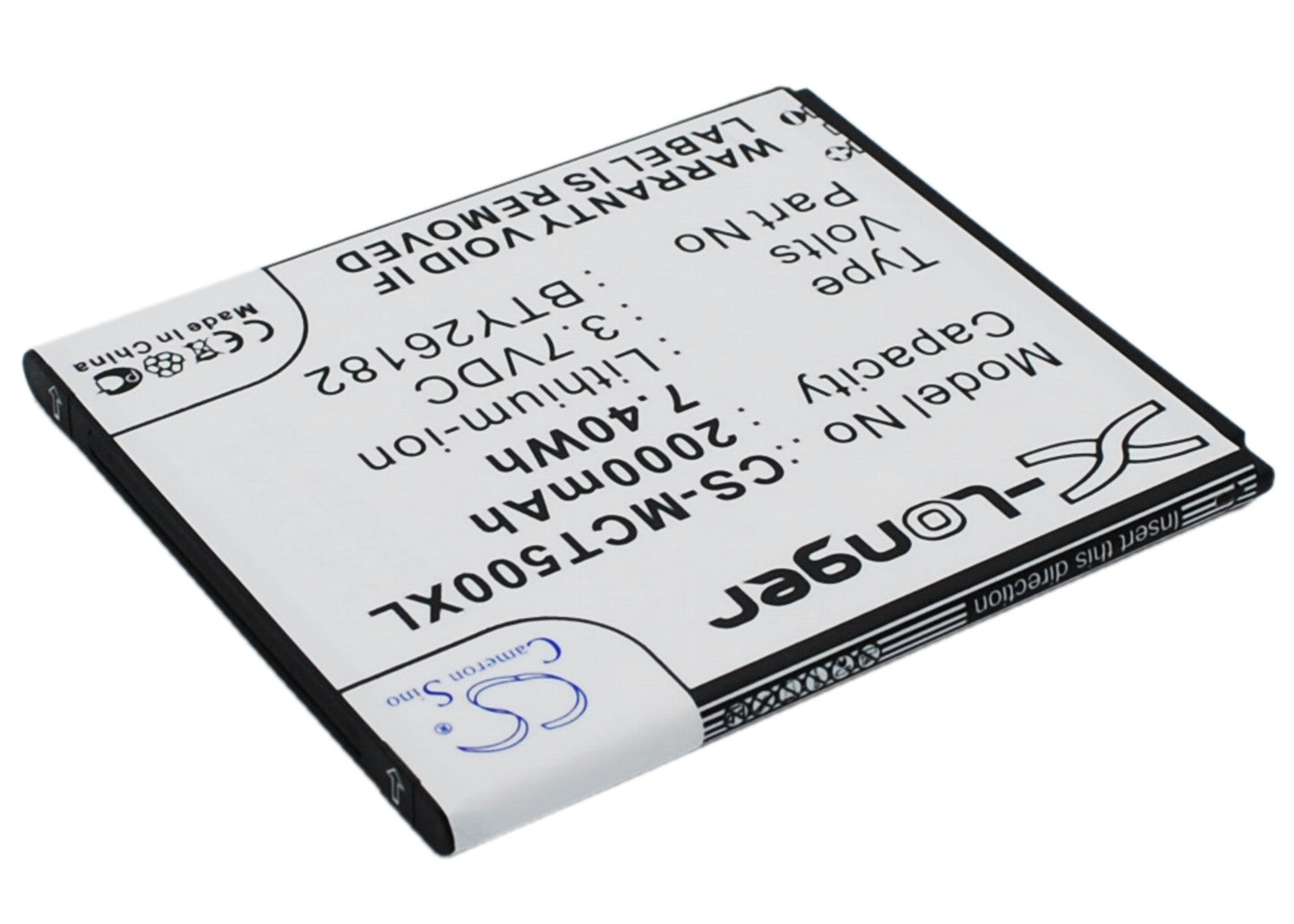 Replacement Battery for Mobistel  Cynus T5 – Mobile, SmartPhone – 2000mAh / 7.40Wh / 3.7V