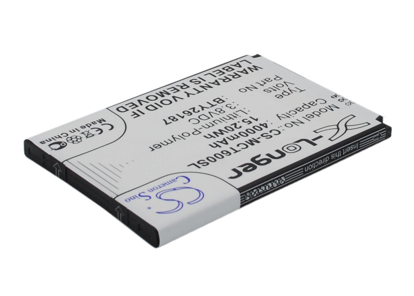 Replacement Battery for Mobistel  Cynus T6 – Mobile, SmartPhone – 4000mAh / 15.20Wh / 3.8V