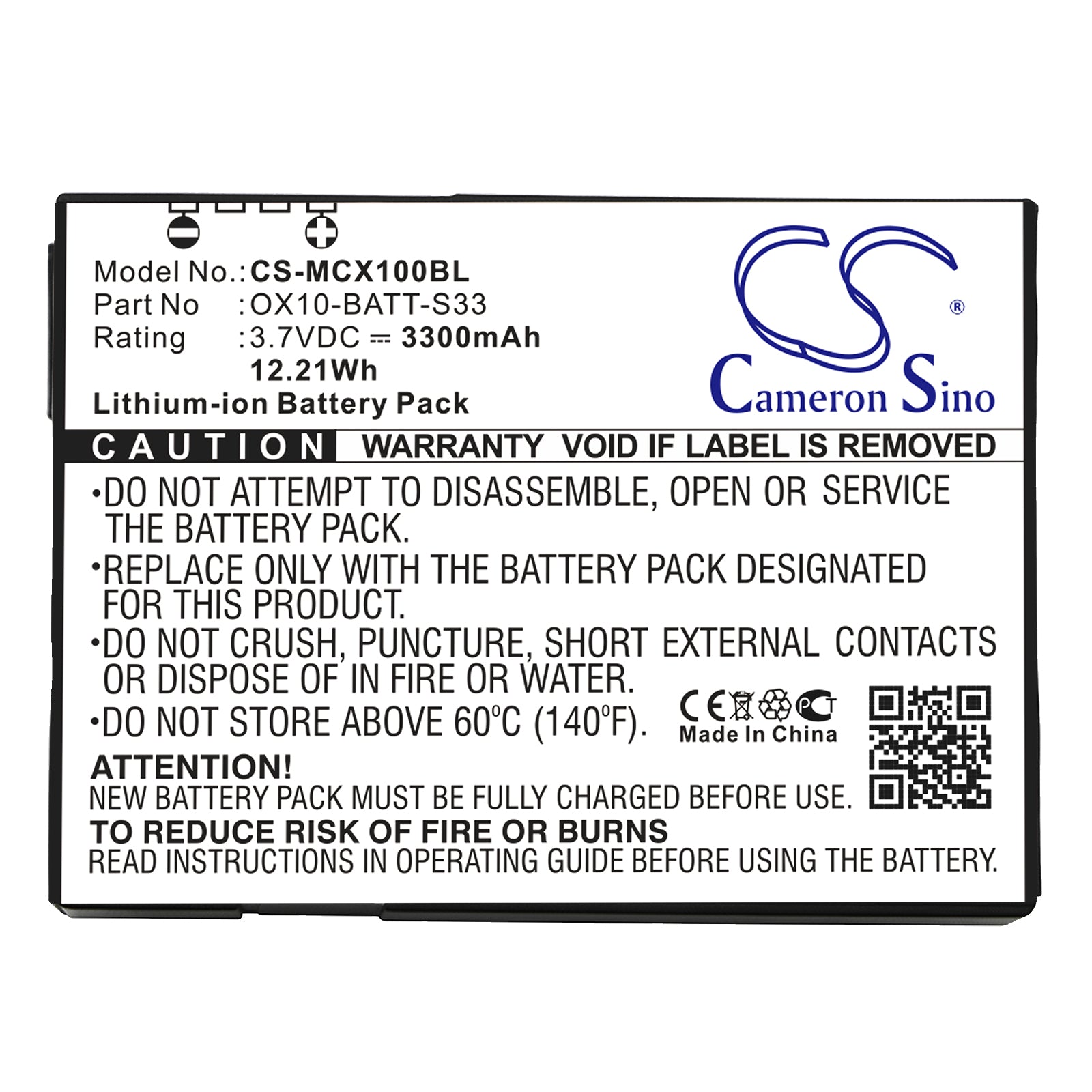 Replacement Battery for M3 Mobile Orange – Barcode Scanner – 3300mAh / 3.7V - image 3