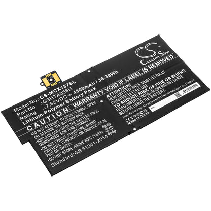 Replacement Battery for Microsoft Surface Pro X 1876 – Tablet – 4800mAh / 7.58V - image 1