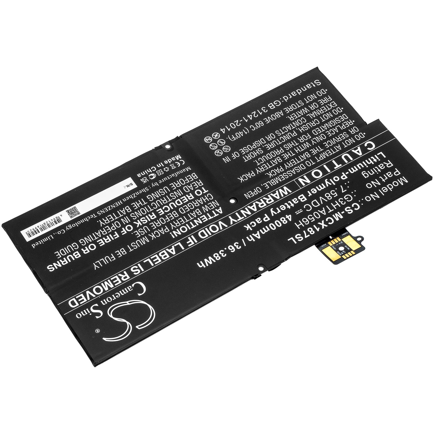 Replacement Battery for Microsoft Surface Pro X 1876 – Tablet – 4800mAh / 7.58V - image 2