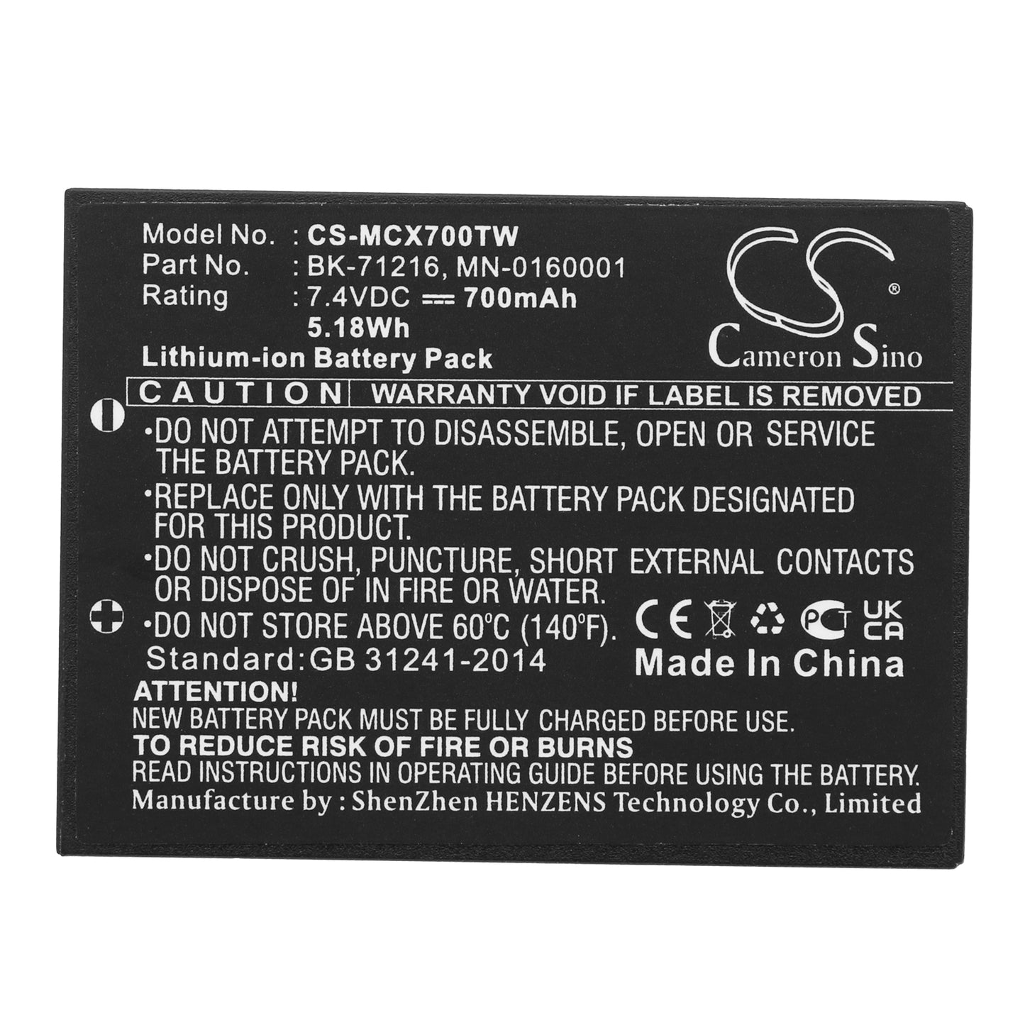 Replacement Battery for microTALK | Cobra LI3900-2 DX 14-Mile Radio – Two-Way Radio – 700mAh / 7.4V - image 3