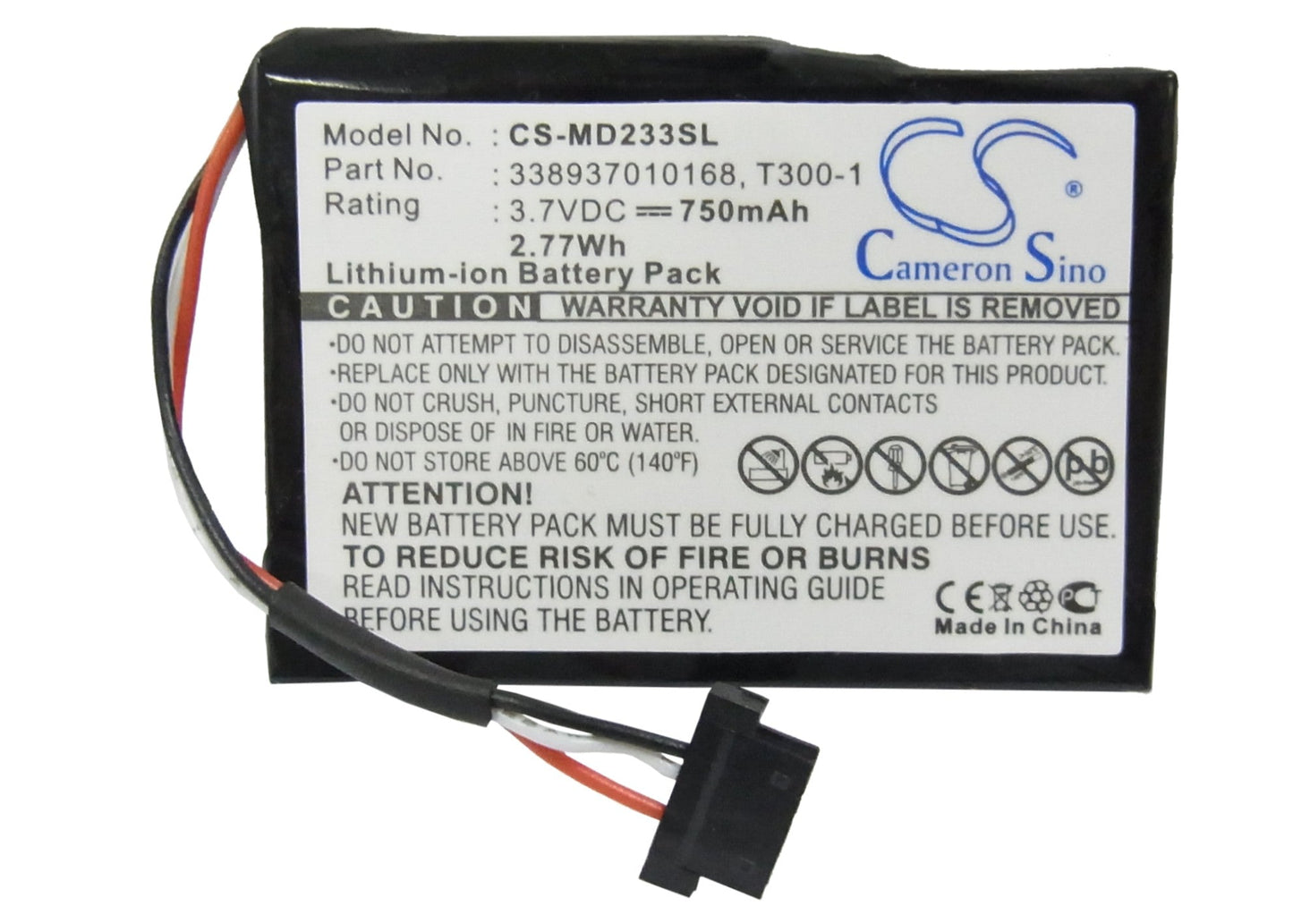 Replacement Battery for Medion  GoPal E4430 – GPS, Navigator – 750mAh / 3.7V