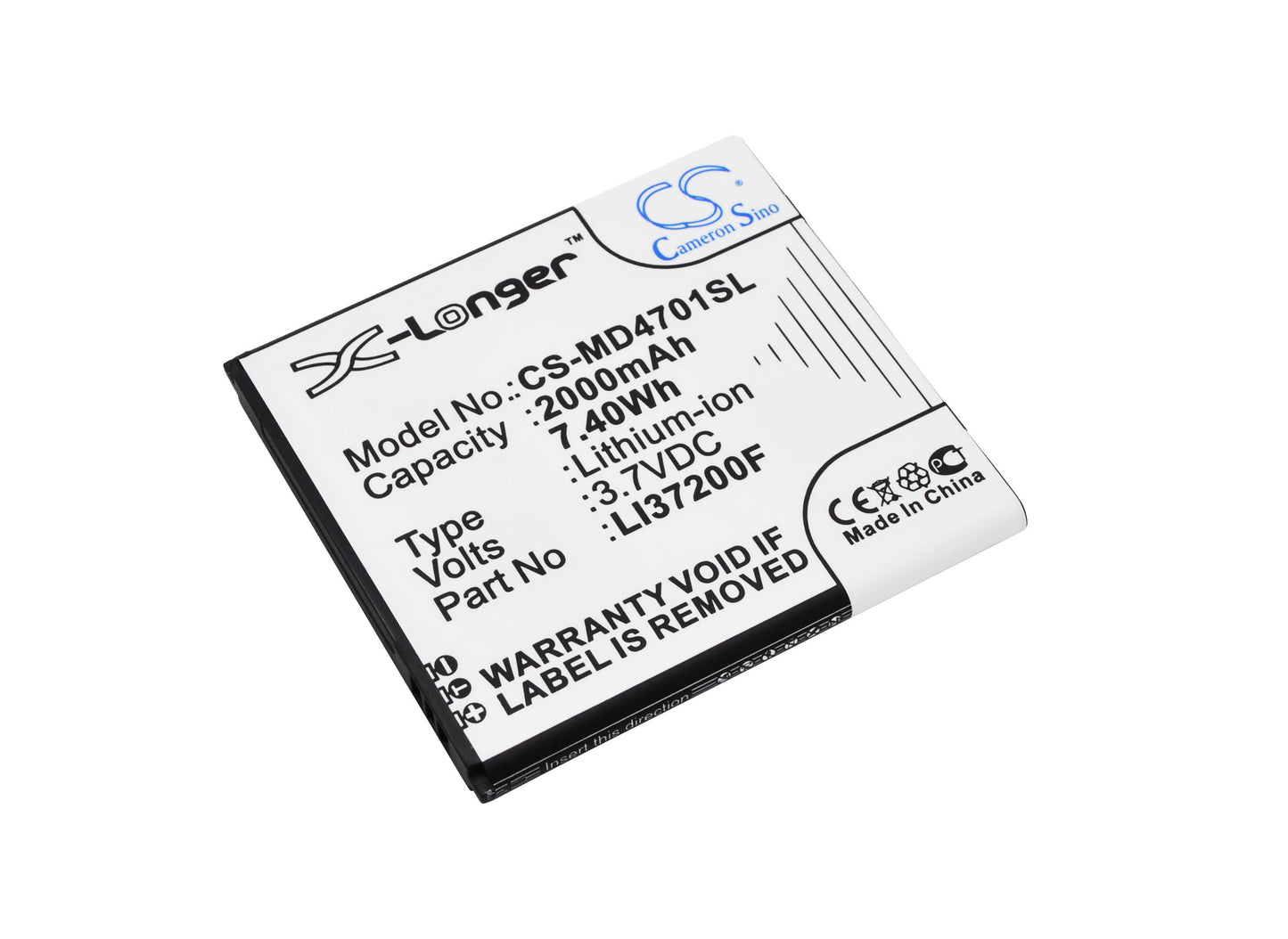 Replacement Battery for Medion Life X4701 – Mobile, SmartPhone – 2000mAh / 3.7V - image 1