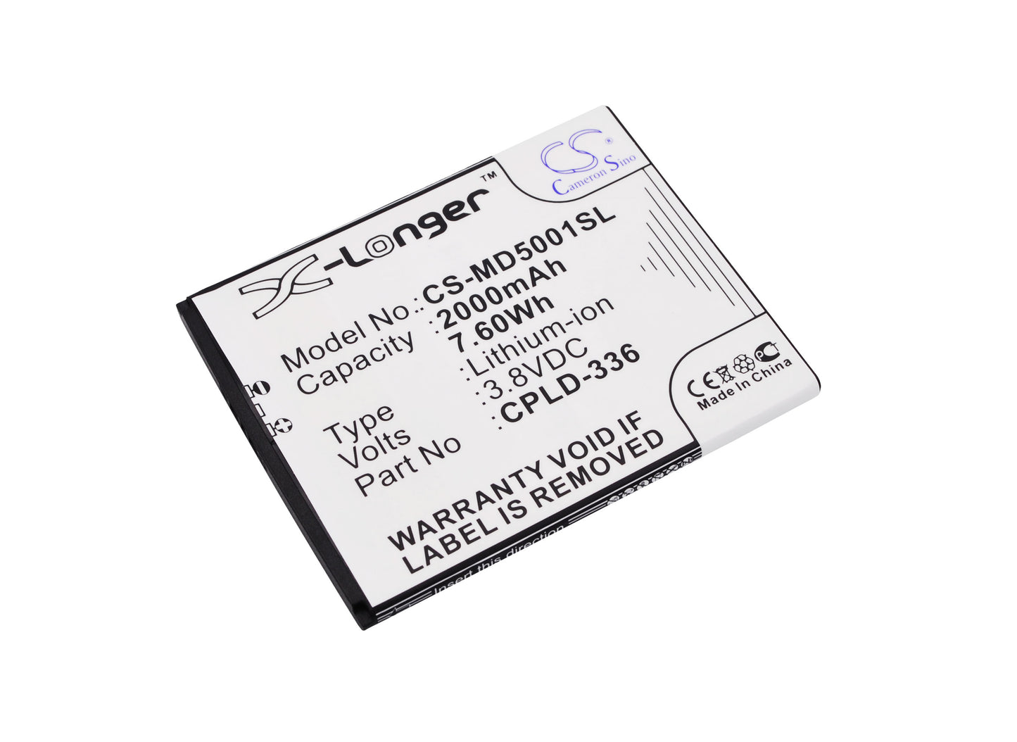 Replacement Battery for Medion Life P5001 – Mobile, SmartPhone – 2000mAh / 3.8V - image 1