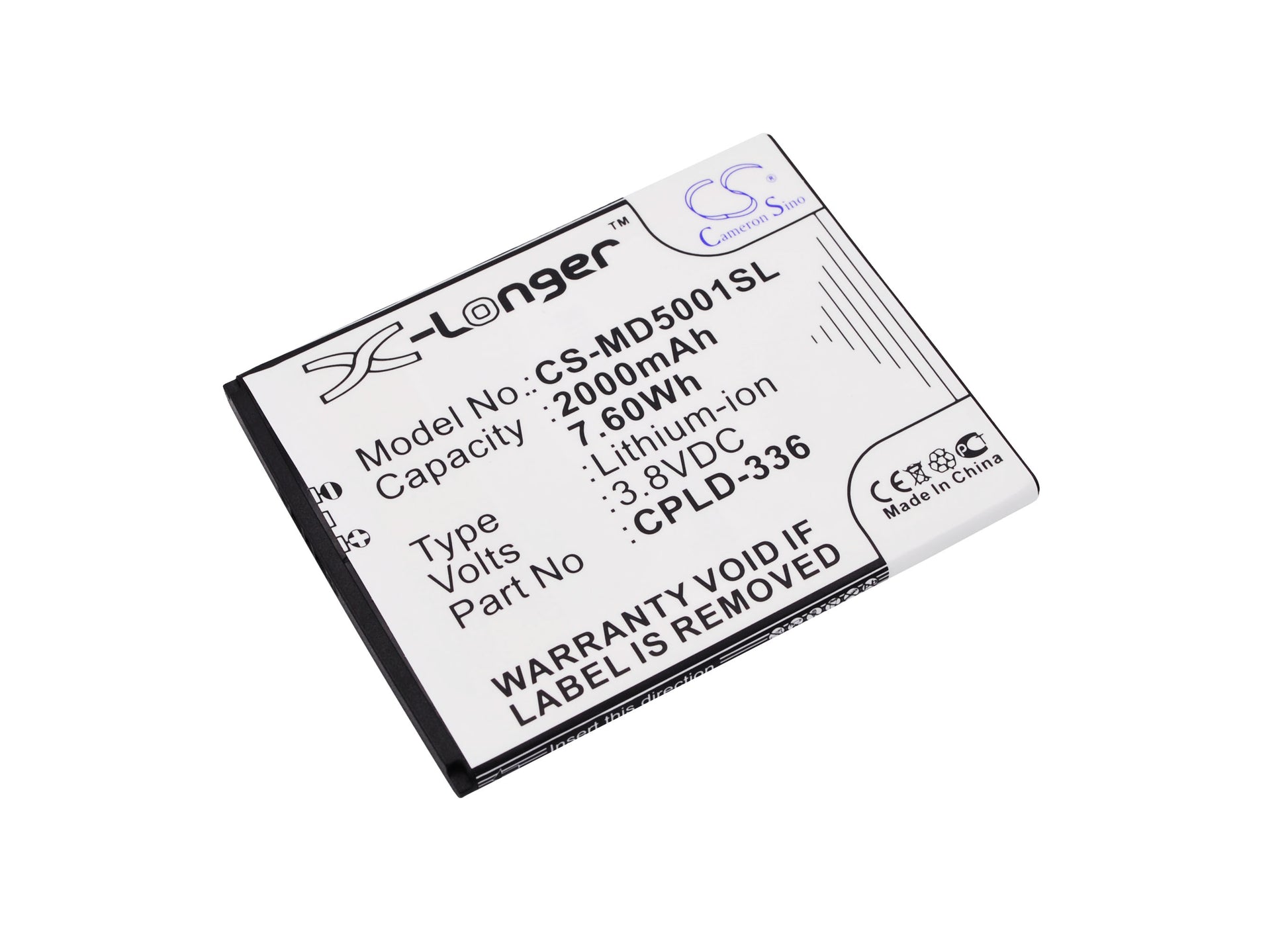 Replacement Battery for Medion Life P5001 – Mobile, SmartPhone – 2000mAh / 3.8V - image 1
