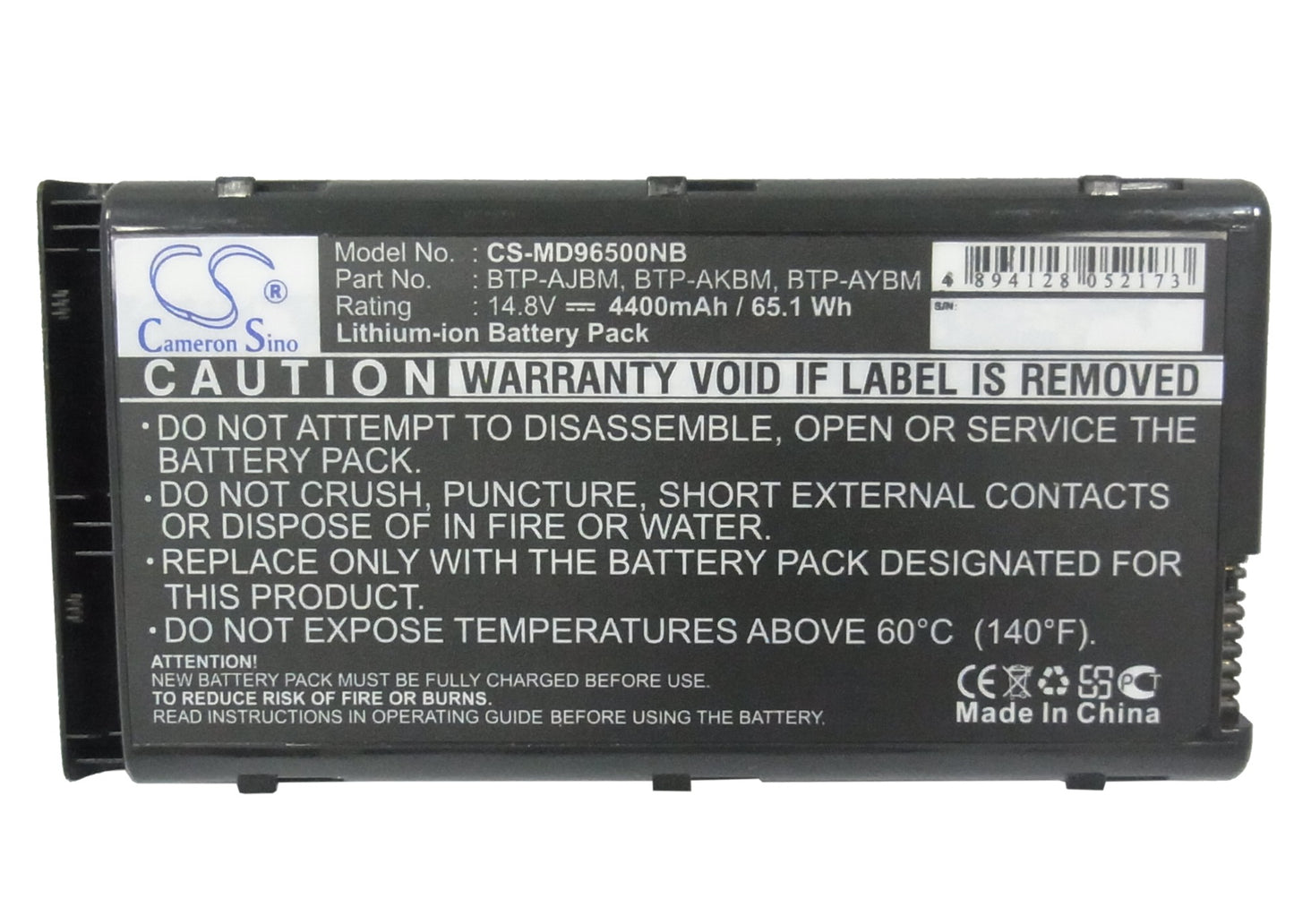 Replacement Battery for Medion MD96500 – Notebook, Laptop – 4400mAh / 14.4V - image 5