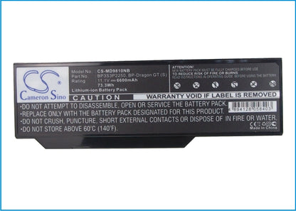 Replacement Battery for Mitac  MiNote 8000 – Notebook, Laptop – 6600mAh / 73.26Wh / 11.1V