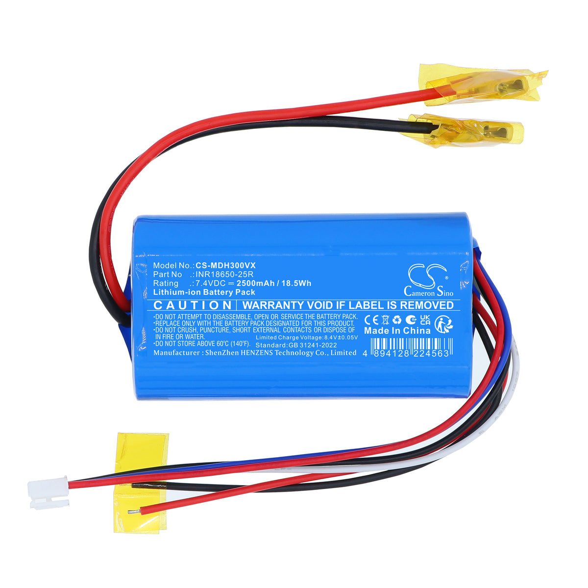 Replacement Battery for Midea H3 – Vacuum – 2500mAh / 7.4V