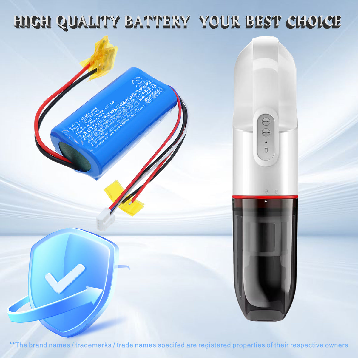 Replacement Battery for Midea H3 – Vacuum – 2500mAh / 7.4V