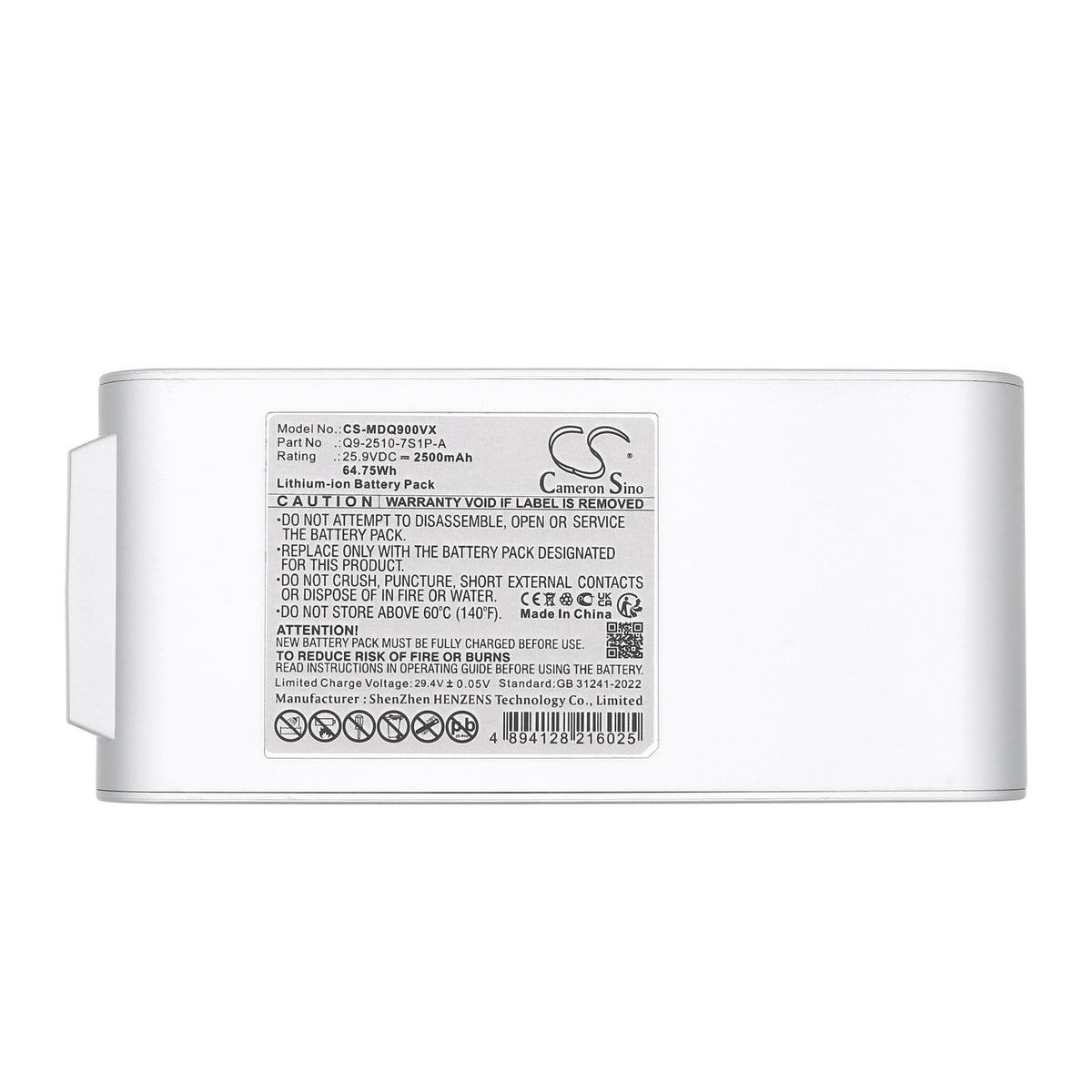 Replacement Battery for Midea Q9 Station – Vacuum – 2500mAh / 25.9V