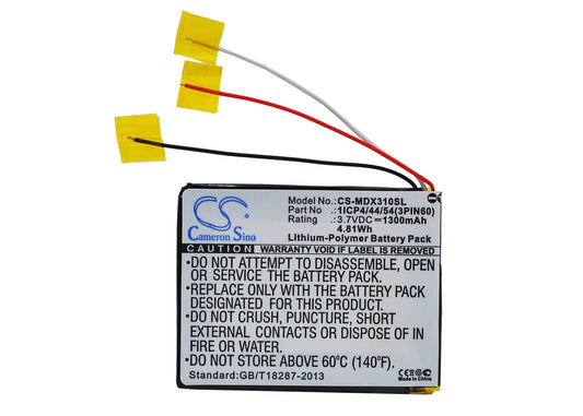 Replacement Battery for MODECOM MX3 HD – GPS, Navigator – 1300mAh / 3.7V