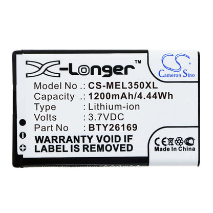 Replacement Battery for Emporia  EL350 Dual – Mobile, SmartPhone – 1200mAh/4.44Wh / 3.7V