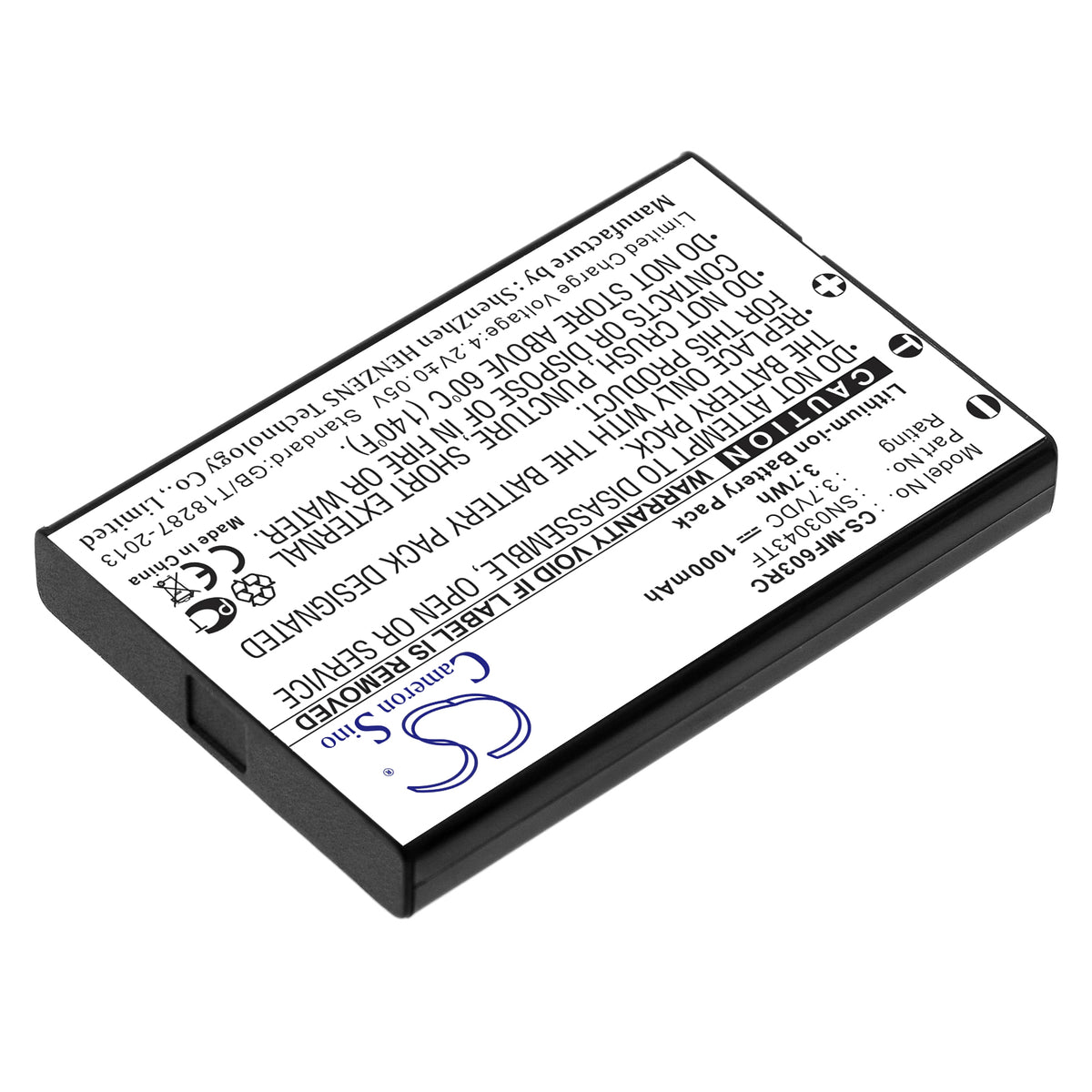 Replacement Battery for One For All | Acoustic Research | Nevo Xsight Touch – Remote Control – 1000mAh / 3.7V