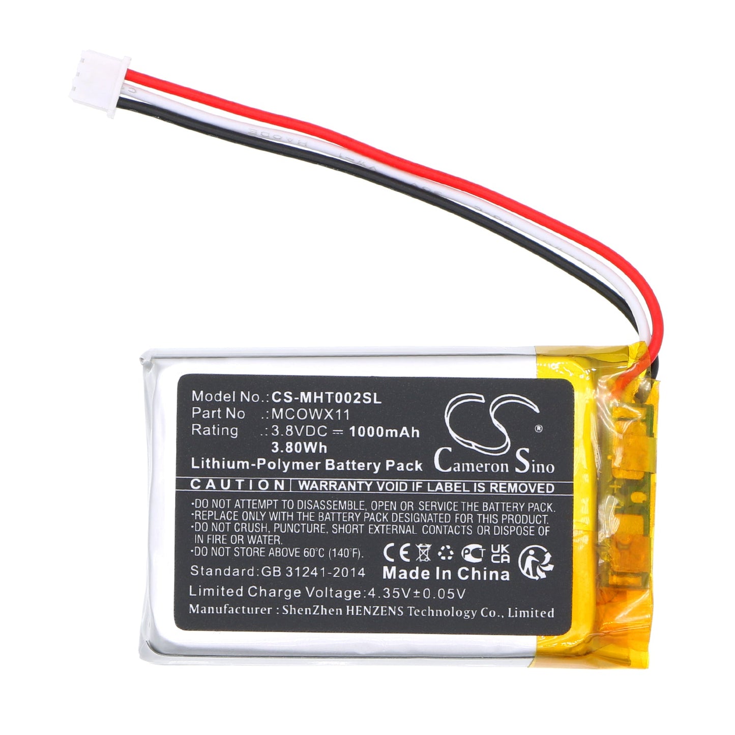 Replacement Battery for Microsoft  TLL-00002 – Wireless Headset – 1000mAh / 3.80Wh / 3.8V