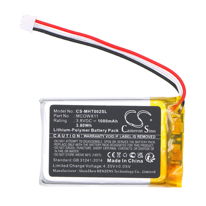 Replacement Battery for Microsoft  TLL-00002 – Wireless Headset – 1000mAh / 3.80Wh / 3.8V