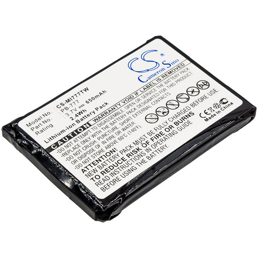 Replacement Battery for Midland 777 – Two-Way Radio – 650mAh / 3.7V