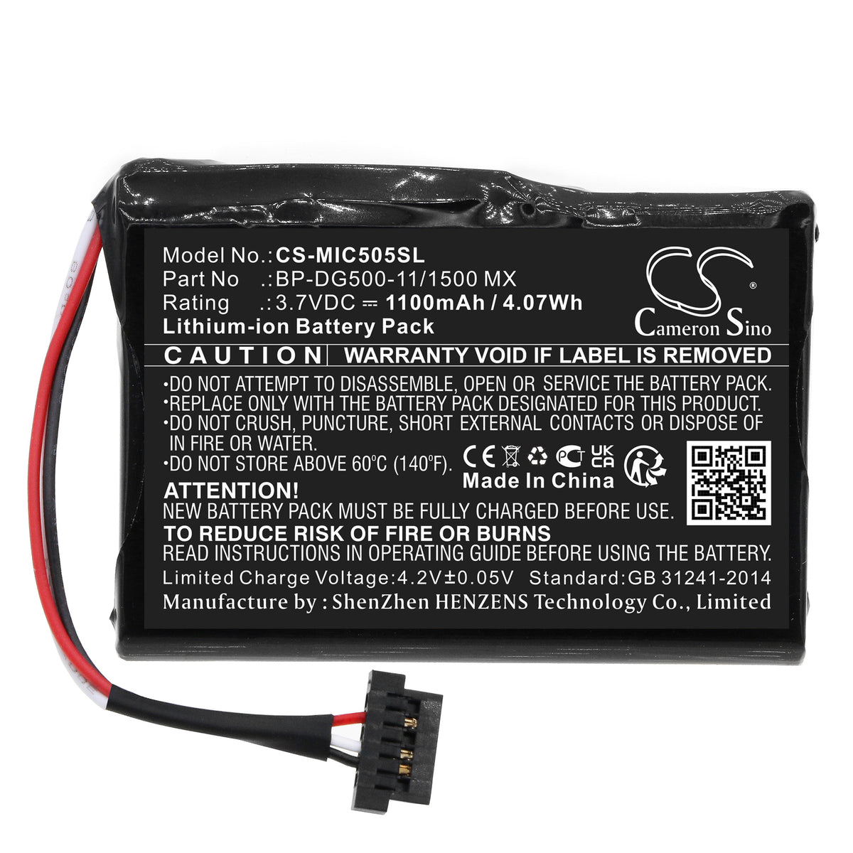 Replacement Battery for Mio | Magellan cyclo 505 HC – Dashcam – 1100mAh / 3.7V